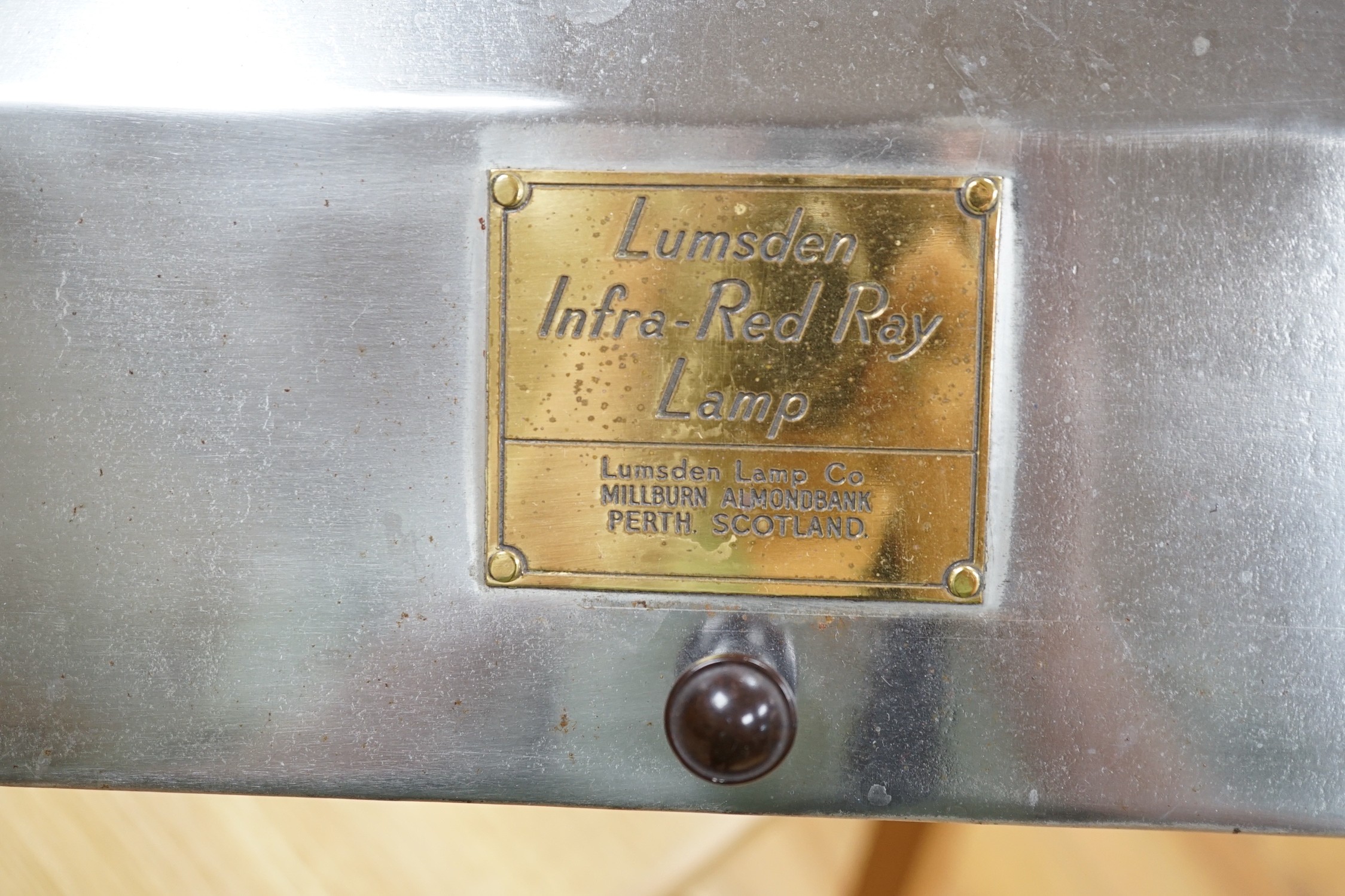 A Lumsden Infra-Red Ray lamp, steel